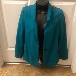 Single Button Blue Blazer
